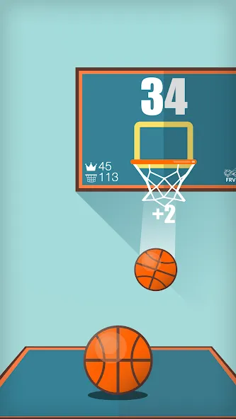 Скачать Basketball FRVR - Dunk Shoot мод — Безлимитные монеты и открытые уровни — скриншот 4