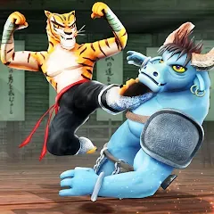 Скачать взлом Kung Fu Animal: Fighting Games — Безлимитные деньги и открыты все бойцы
