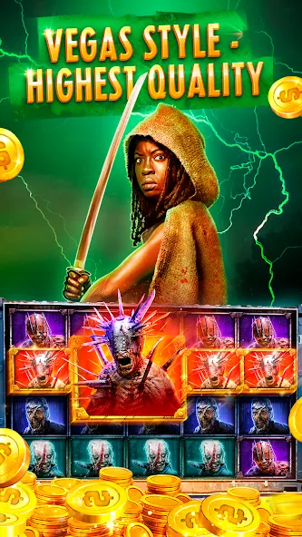 The Walking Dead Casino Slots взлом на Андроид — Безлимитные монеты и бонусы — скриншот 1