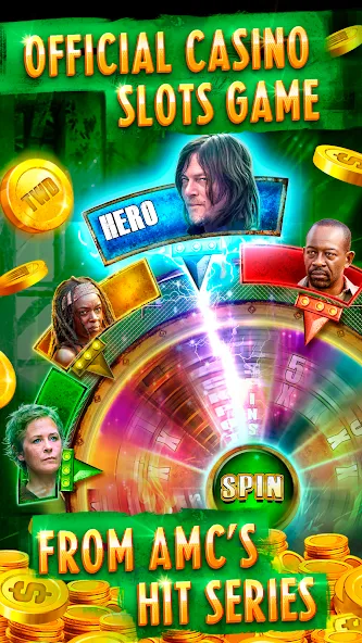The Walking Dead Casino Slots взлом на Андроид — Безлимитные монеты и бонусы — скриншот 2