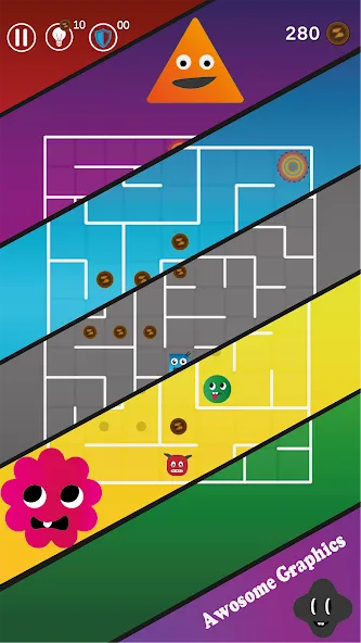 Скачать Maze Legend : A Cute Maze Game последней версии — Безлимитные подсказки и все уровни — скриншот 2
