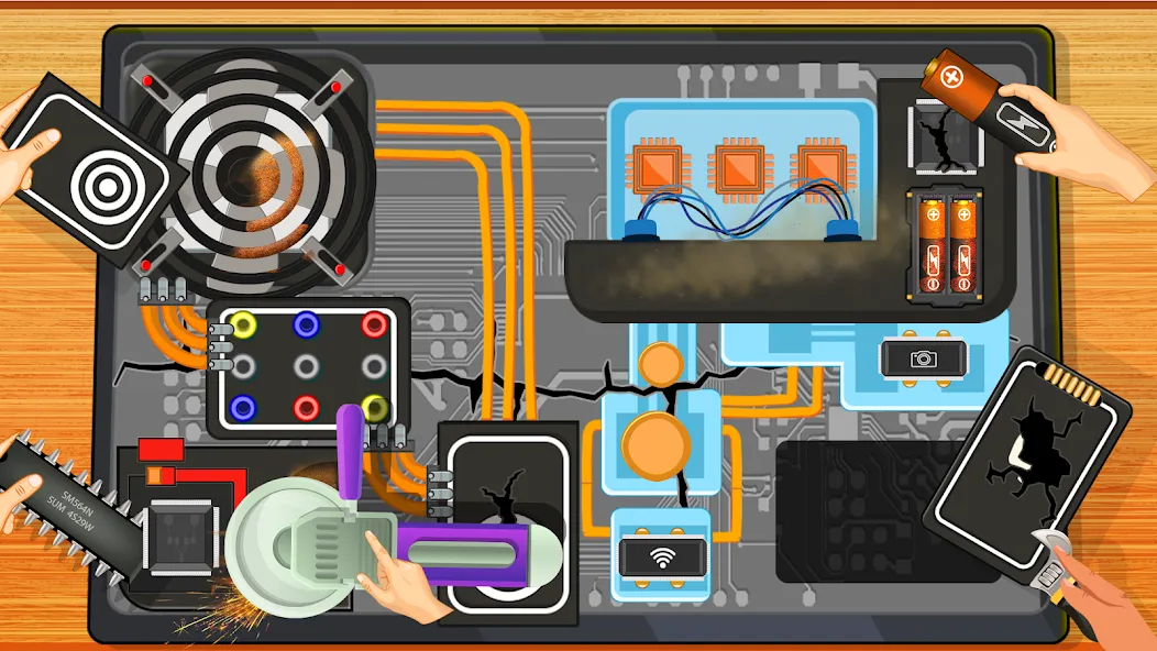 Скачать взлом Electronics Repair Master — Безлимитные деньги и все детали — скриншот 1 Скачать взлом Electronics Repair Master — Безлимитные деньги и все детали — скриншот 1
