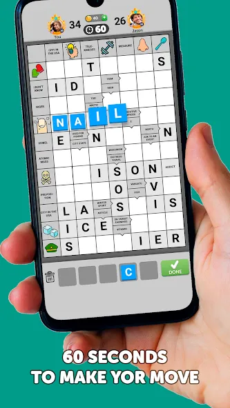 Wordgrams - Crossword & Puzzle — Безлимитные подсказки и жизни, скачать мод APK — скриншот 1 Wordgrams - Crossword & Puzzle — Безлимитные подсказки и жизни, скачать мод APK — скриншот 1