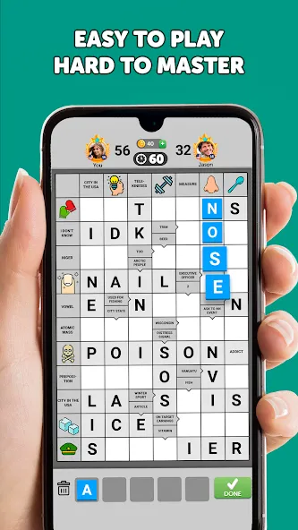Wordgrams - Crossword & Puzzle — Безлимитные подсказки и жизни, скачать мод APK — скриншот 2 Wordgrams - Crossword & Puzzle — Безлимитные подсказки и жизни, скачать мод APK — скриншот 2
