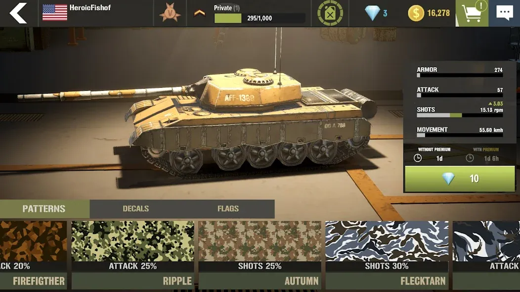 War Machines:Tanks Battle Game на телефон — скачать мод: Безлимитные деньги и боеприпасы — скриншот 4 War Machines:Tanks Battle Game на телефон — скачать мод: Безлимитные деньги и боеприпасы — скриншот 4