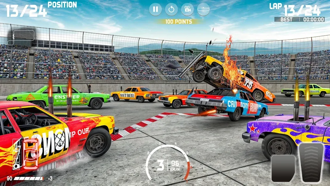 Demolition Derby: Car Games MOD APK скачать на Андроид — Безлимитные деньги и топливо — скриншот 4 Demolition Derby: Car Games MOD APK скачать на Андроид — Безлимитные деньги и топливо — скриншот 4