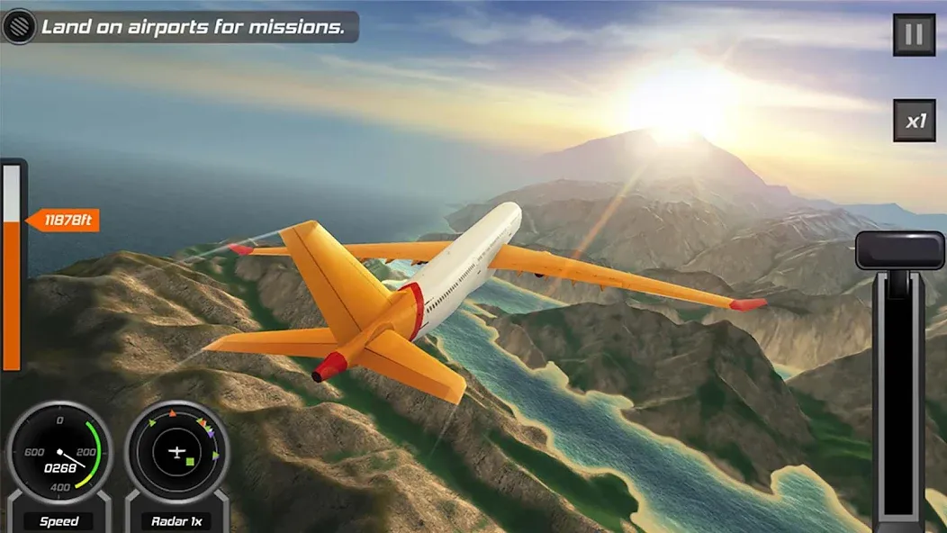 Flight Pilot: 3D Simulator — последняя версия с модом (Безлимитное топливо и открыты все самолёты) — скриншот 5 Flight Pilot: 3D Simulator — последняя версия с модом (Безлимитное топливо и открыты все самолёты) — скриншот 5