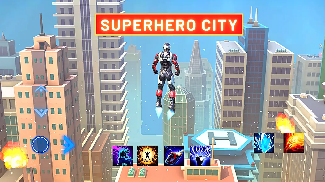 Скачать Super hero Flying iron jet man — Безлимитные деньги и усиленные способности — скриншот 2