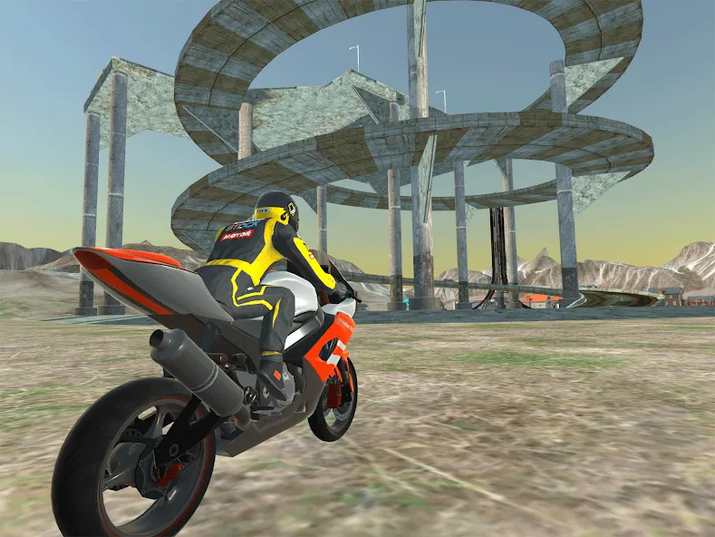 Moto bike Driving: Mega Ramp бесплатно на Андроид — мод: Безлимитные деньги и всё открыто — скриншот 3 Moto bike Driving: Mega Ramp бесплатно на Андроид — мод: Безлимитные деньги и всё открыто — скриншот 3