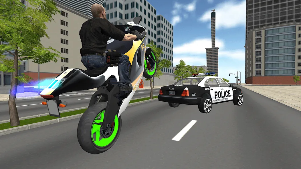 Bike Driving: Police Chase (Мод: Безлимитные деньги и топливо) — скачать на Андроид — скриншот 2