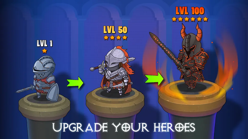 Dungeon: Age of Heroes MOD APK: Безлимитные ресурсы и мощные герои — скриншот 3 Dungeon: Age of Heroes MOD APK: Безлимитные ресурсы и мощные герои — скриншот 3