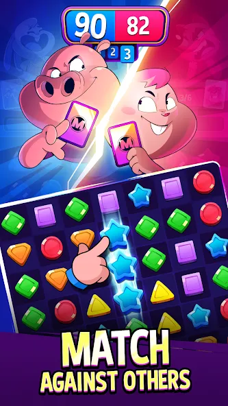 Мод Match Masters ‎- PvP Match 3 — Безлимитные бустеры и много монет, скачать APK — скриншот 1