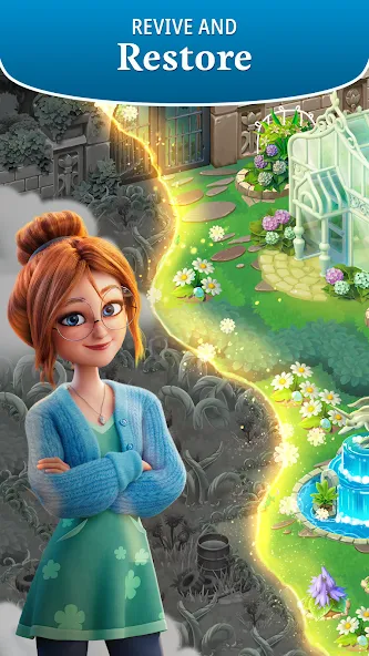 Merge Gardens взлом APK — Много денег и энергии — скриншот 2