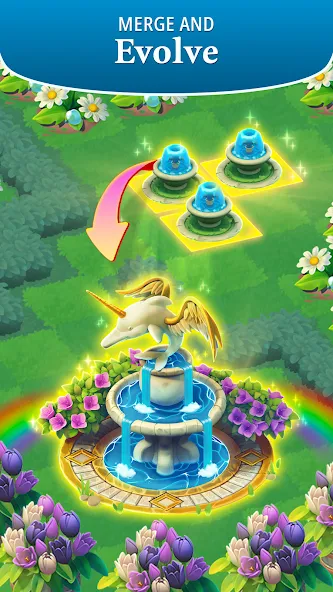Merge Gardens взлом APK — Много денег и энергии — скриншот 3