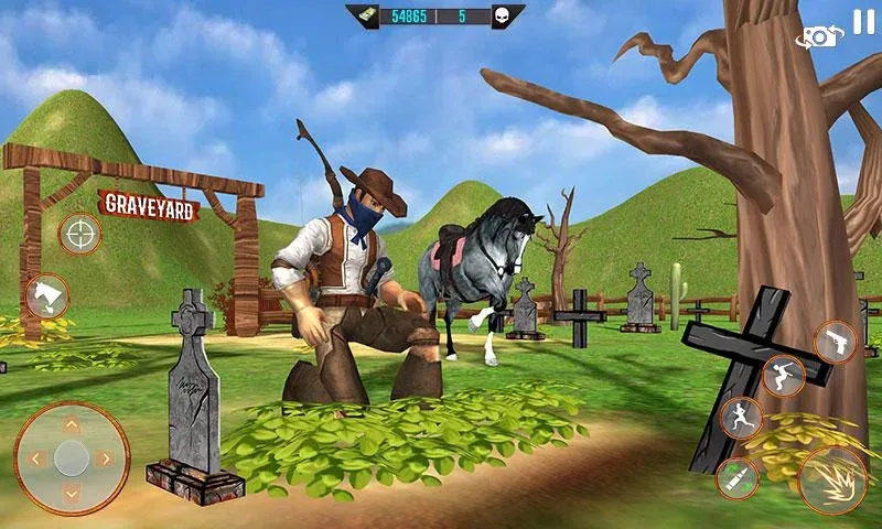 West Cowboy Shooting Games 3D бесплатно на Андроид — мод: Безлимитные деньги и боеприпасы — скриншот 4 West Cowboy Shooting Games 3D бесплатно на Андроид — мод: Безлимитные деньги и боеприпасы — скриншот 4