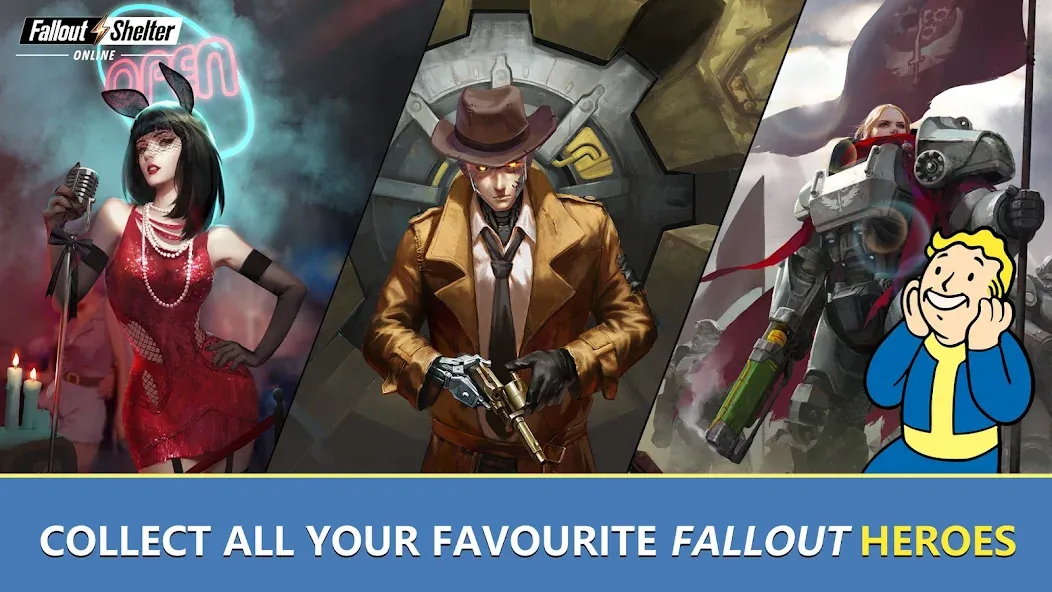 Fallout Shelter Online взломанный APK — Безлимитные ресурсы и мощные герои — скриншот 3 Fallout Shelter Online взломанный APK — Безлимитные ресурсы и мощные герои — скриншот 3