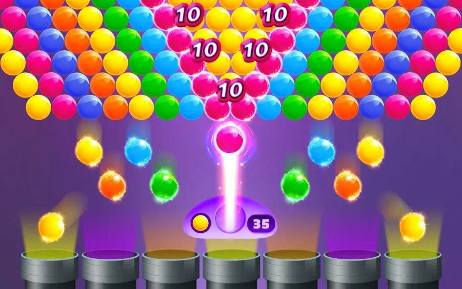 Action Bubble Game — взломанная версия, Безлимитные жизни и монеты — скриншот 1