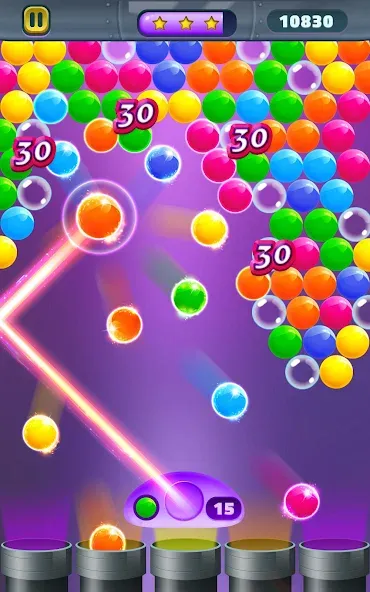 Action Bubble Game — взломанная версия, Безлимитные жизни и монеты — скриншот 2