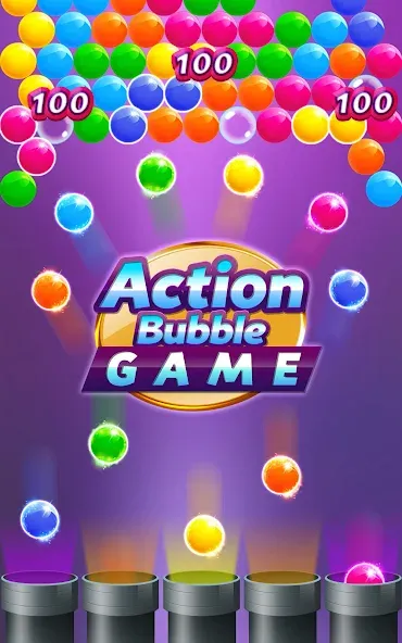 Action Bubble Game — взломанная версия, Безлимитные жизни и монеты — скриншот 5