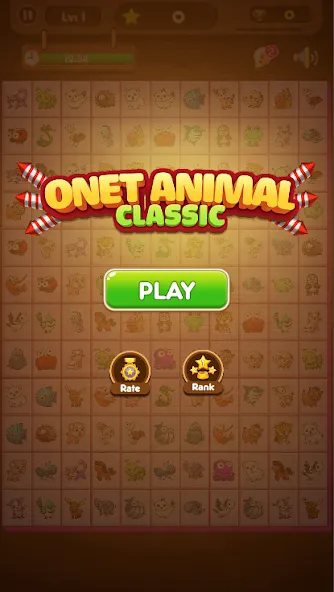 Onet Connect Animal Game — последняя версия с модом (Безлимитные подсказки и отмены ходов) — скриншот 1