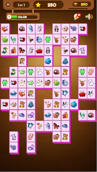 Onet Connect Animal Game — последняя версия с модом (Безлимитные подсказки и отмены ходов) — скриншот 2
