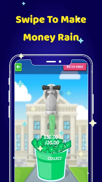 Мод Money Clicker Game -Money Rain — Безлимитные деньги и бустеры, скачать APK — скриншот 4