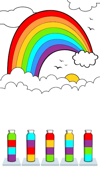 Скачать мод Sort Paint: Water Sort Puzzle — Безлимитные ходы и подсказки — скриншот 2 Скачать мод Sort Paint: Water Sort Puzzle — Безлимитные ходы и подсказки — скриншот 2
