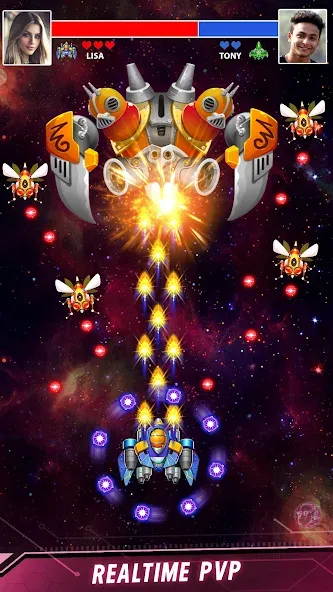 Space shooter - Galaxy attack взлом APK — Безлимитные деньги и оружие — скриншот 3