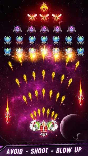 Space shooter - Galaxy attack взлом APK — Безлимитные деньги и оружие — скриншот 5