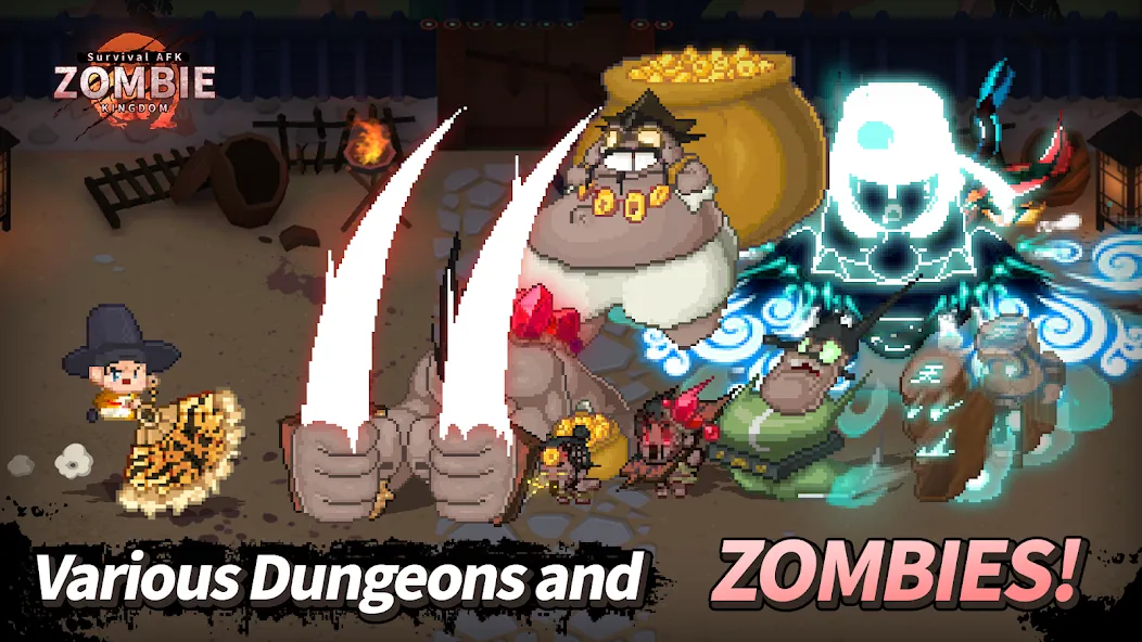 ZOMBIE Kingdom : Idle RPG (Мод: Безлимитные деньги и алмазы) — скачать на Андроид — скриншот 3 ZOMBIE Kingdom : Idle RPG (Мод: Безлимитные деньги и алмазы) — скачать на Андроид — скриншот 3