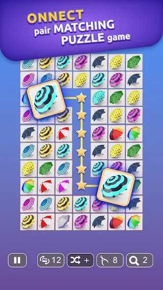 Onnect - Pair Matching Puzzle — скачать мод: Подсказки доступны без ограничений — скриншот 3 Onnect - Pair Matching Puzzle — скачать мод: Подсказки доступны без ограничений — скриншот 3