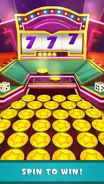 Coin Dozer: Casino взлом APK — Безлимитные монеты и джекпоты — скриншот 3