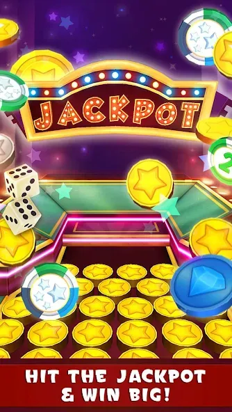 Coin Dozer: Casino взлом APK — Безлимитные монеты и джекпоты — скриншот 4