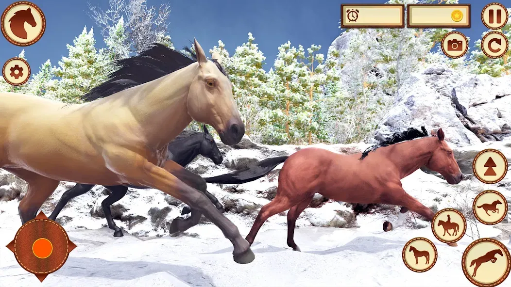 Virtual Wild Horse Family Sim — последняя версия с модом (Безлимитные деньги и ресурсы) — скриншот 2 Virtual Wild Horse Family Sim — последняя версия с модом (Безлимитные деньги и ресурсы) — скриншот 2