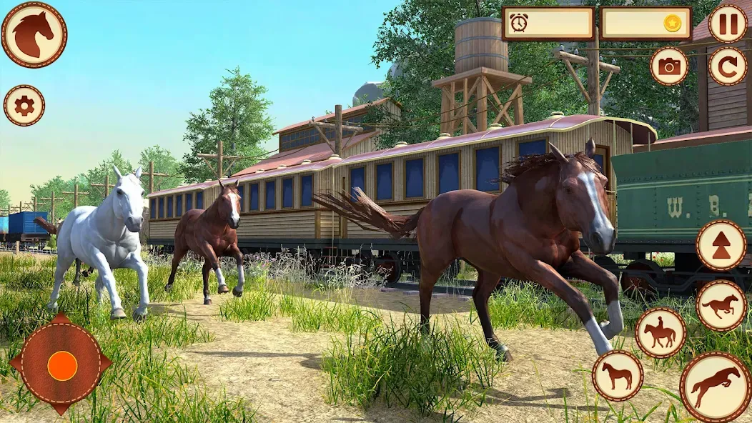 Virtual Wild Horse Family Sim — последняя версия с модом (Безлимитные деньги и ресурсы) — скриншот 4 Virtual Wild Horse Family Sim — последняя версия с модом (Безлимитные деньги и ресурсы) — скриншот 4