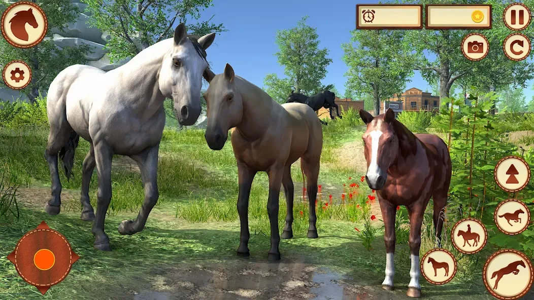 Virtual Wild Horse Family Sim — последняя версия с модом (Безлимитные деньги и ресурсы) — скриншот 5 Virtual Wild Horse Family Sim — последняя версия с модом (Безлимитные деньги и ресурсы) — скриншот 5