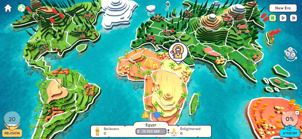 Religion Inc. God Simulator MOD APK: Безлимитная вера и все религии открыты — скриншот 1