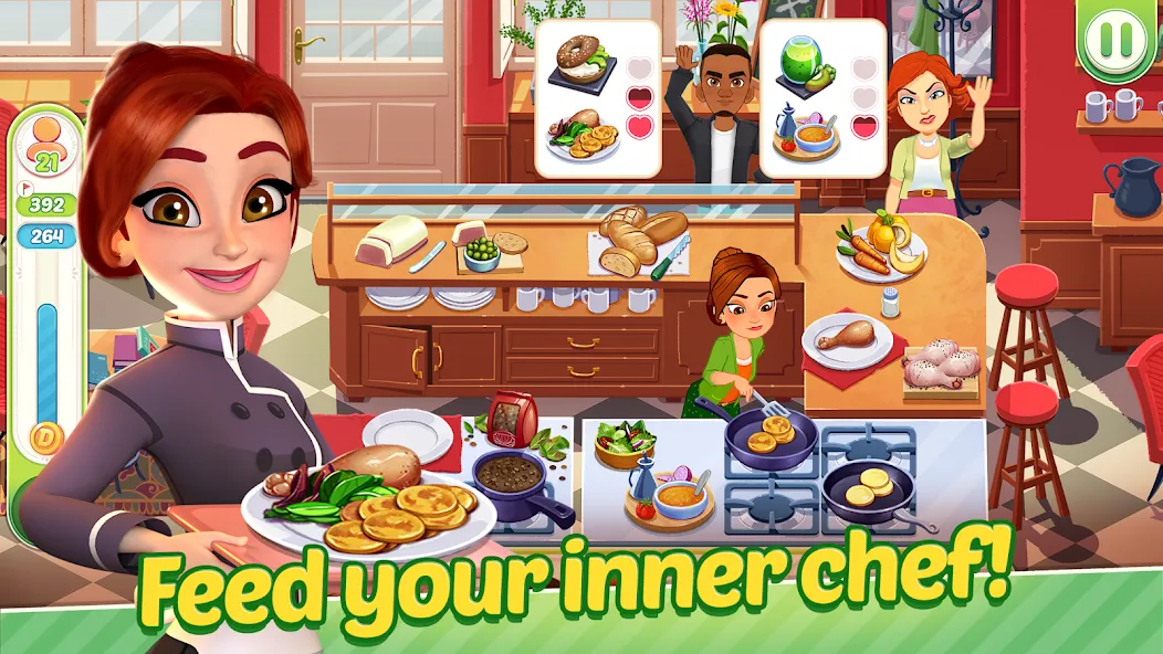 Скачать Delicious World - Cooking Game на Андроид с модом — Безлимитные монеты и энергия — скриншот 2