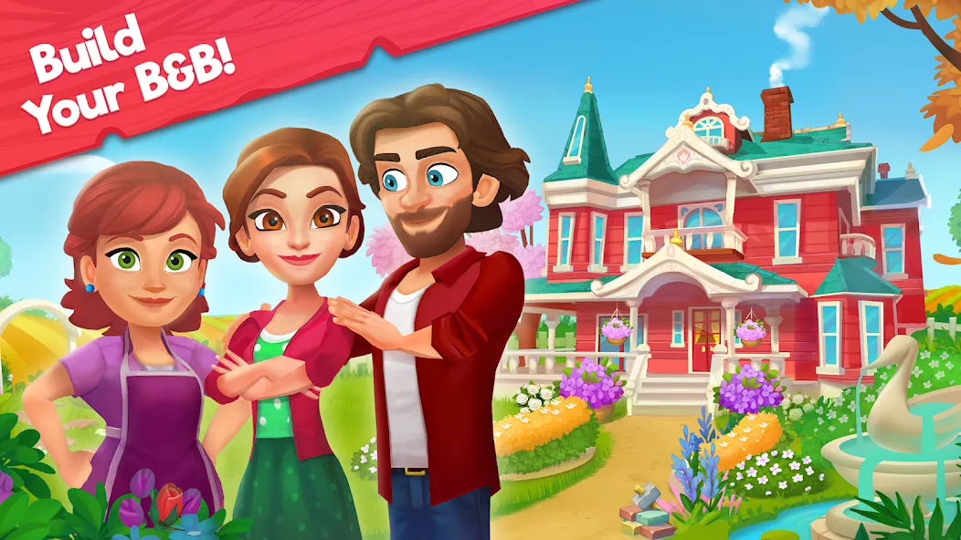 Delicious B&B: Decor & Match 3 взлом APK — Безлимитные деньги и жизни — скриншот 1 Delicious B&B: Decor & Match 3 взлом APK — Безлимитные деньги и жизни — скриншот 1
