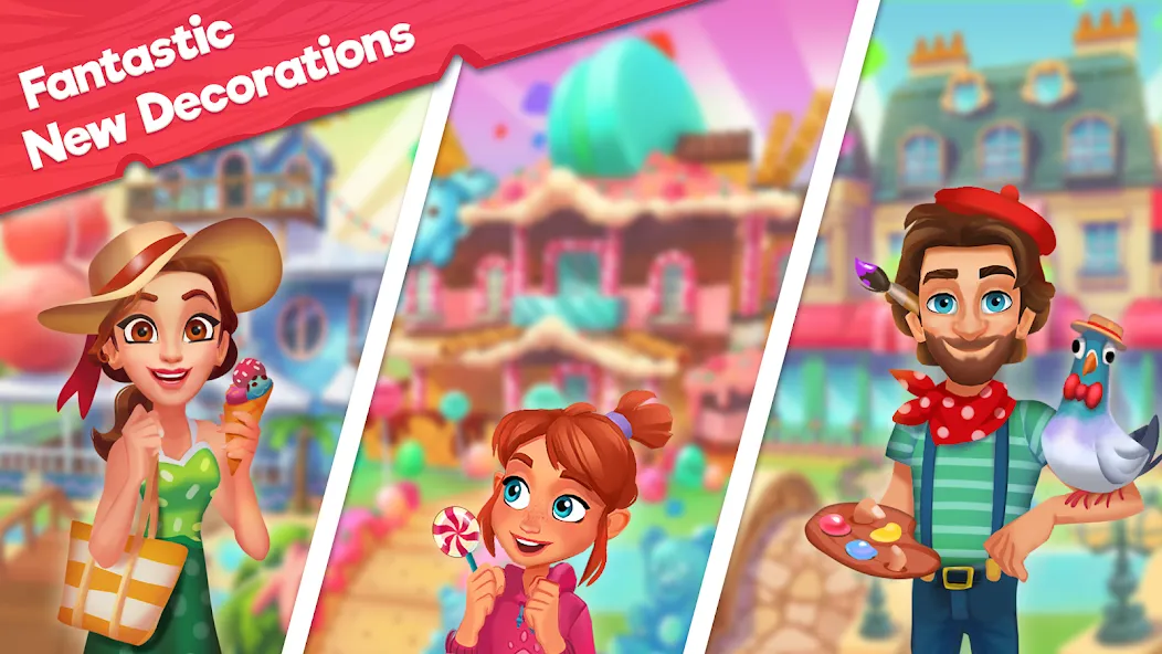 Delicious B&B: Decor & Match 3 взлом APK — Безлимитные деньги и жизни — скриншот 2 Delicious B&B: Decor & Match 3 взлом APK — Безлимитные деньги и жизни — скриншот 2