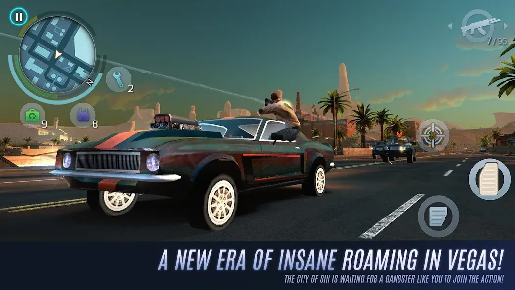 Скачать Gangstar Vegas: World of Crime бесплатно — Безлимитные деньги и патроны — скриншот 2