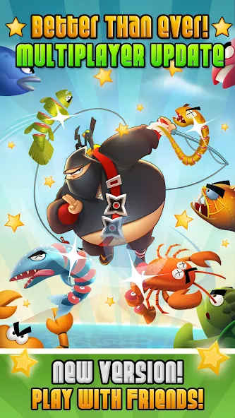 Ninja Fishing — Безлимитные монеты и улучшенное снаряжение, скачать мод APK — скриншот 1 Ninja Fishing — Безлимитные монеты и улучшенное снаряжение, скачать мод APK — скриншот 1
