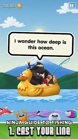 Ninja Fishing — Безлимитные монеты и улучшенное снаряжение, скачать мод APK — скриншот 5 Ninja Fishing — Безлимитные монеты и улучшенное снаряжение, скачать мод APK — скриншот 5