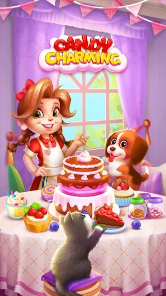 Candy Charming - Match 3 Games MOD APK скачать на Андроид — Безлимитные жизни и подсказки — скриншот 1 Candy Charming - Match 3 Games MOD APK скачать на Андроид — Безлимитные жизни и подсказки — скриншот 1