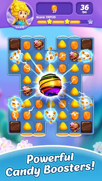 Candy Charming - Match 3 Games MOD APK скачать на Андроид — Безлимитные жизни и подсказки — скриншот 2 Candy Charming - Match 3 Games MOD APK скачать на Андроид — Безлимитные жизни и подсказки — скриншот 2