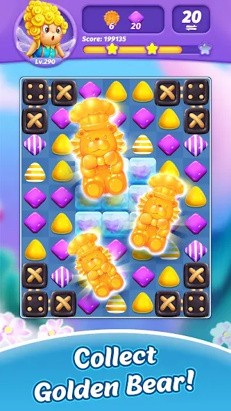 Candy Charming - Match 3 Games MOD APK скачать на Андроид — Безлимитные жизни и подсказки — скриншот 3 Candy Charming - Match 3 Games MOD APK скачать на Андроид — Безлимитные жизни и подсказки — скриншот 3