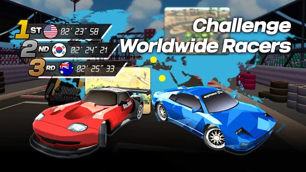 Скачать взлом Drift Rally Boost ON — Безлимитные деньги и нитро — скриншот 3