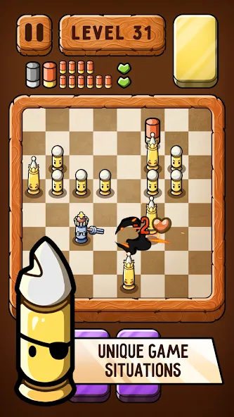 Скачать Bullet Chess: Board Shootout мод — Безлимитные деньги и патроны — скриншот 4