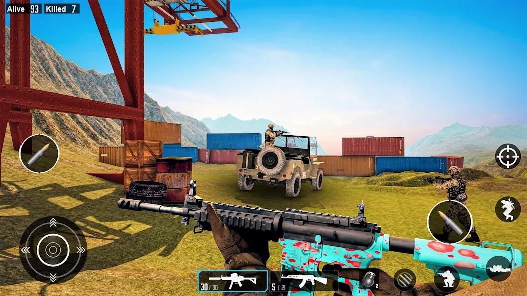 Commando Gun Shooting Games мод на Андроид: Безлимитные патроны и здоровье — скриншот 2 Commando Gun Shooting Games мод на Андроид: Безлимитные патроны и здоровье — скриншот 2