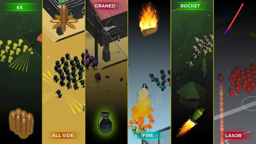 Crowd War - Action Game (Мод: Безлимитные монеты и усиленная армия) — скачать на Андроид — скриншот 2
